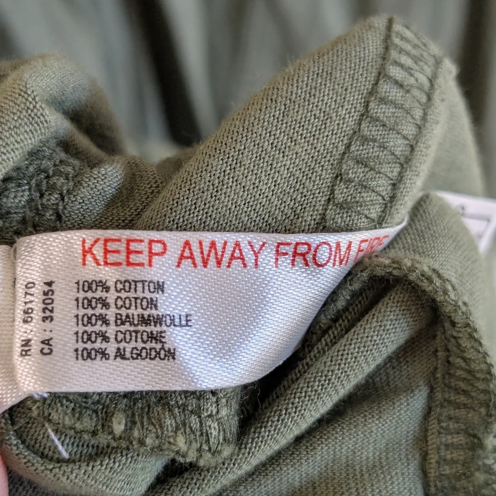 Anthropologie Olive Green Midi Dress TIE MISSING - Picture 8 of 9